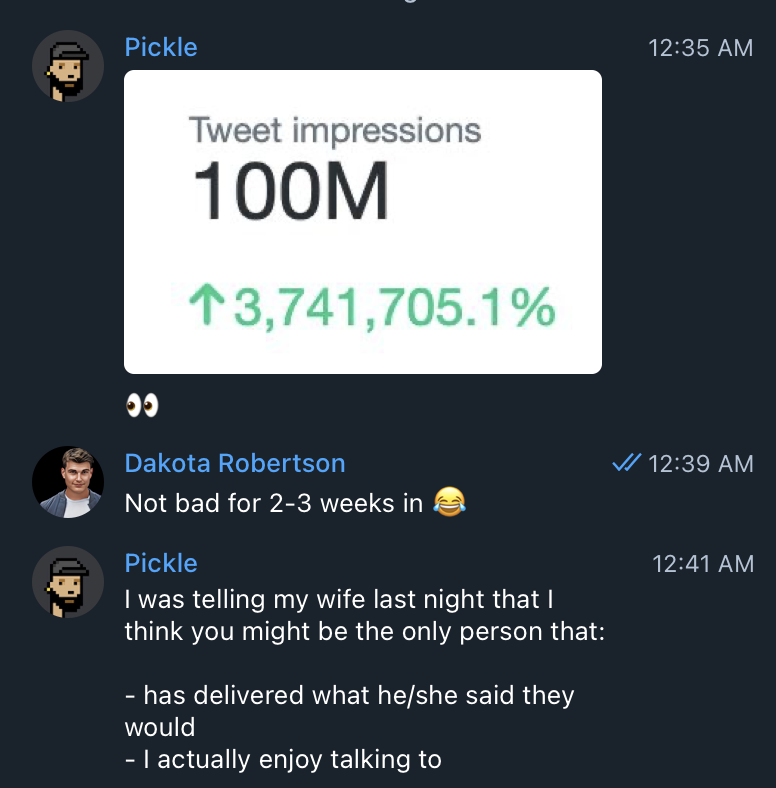 100M Impressions in 2 weeks